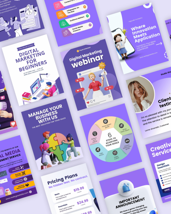 Airbnb, Nutrition, Travel, Psychologist, Dental, Showcase, FastFood, Beauty, Salon, Business, Rental, Infographics, Marketing, Gym, Jewelry, RealEstate, Restaurant, Planner, Social