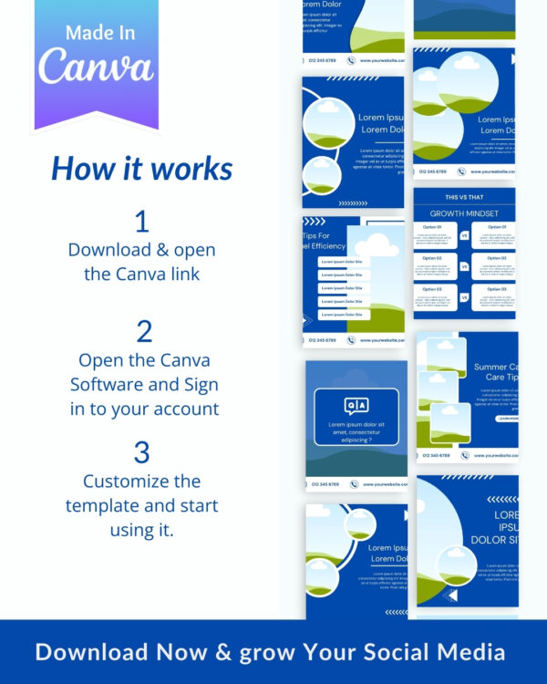 Car rental Instagram Post Canva Templates - Canva Editable